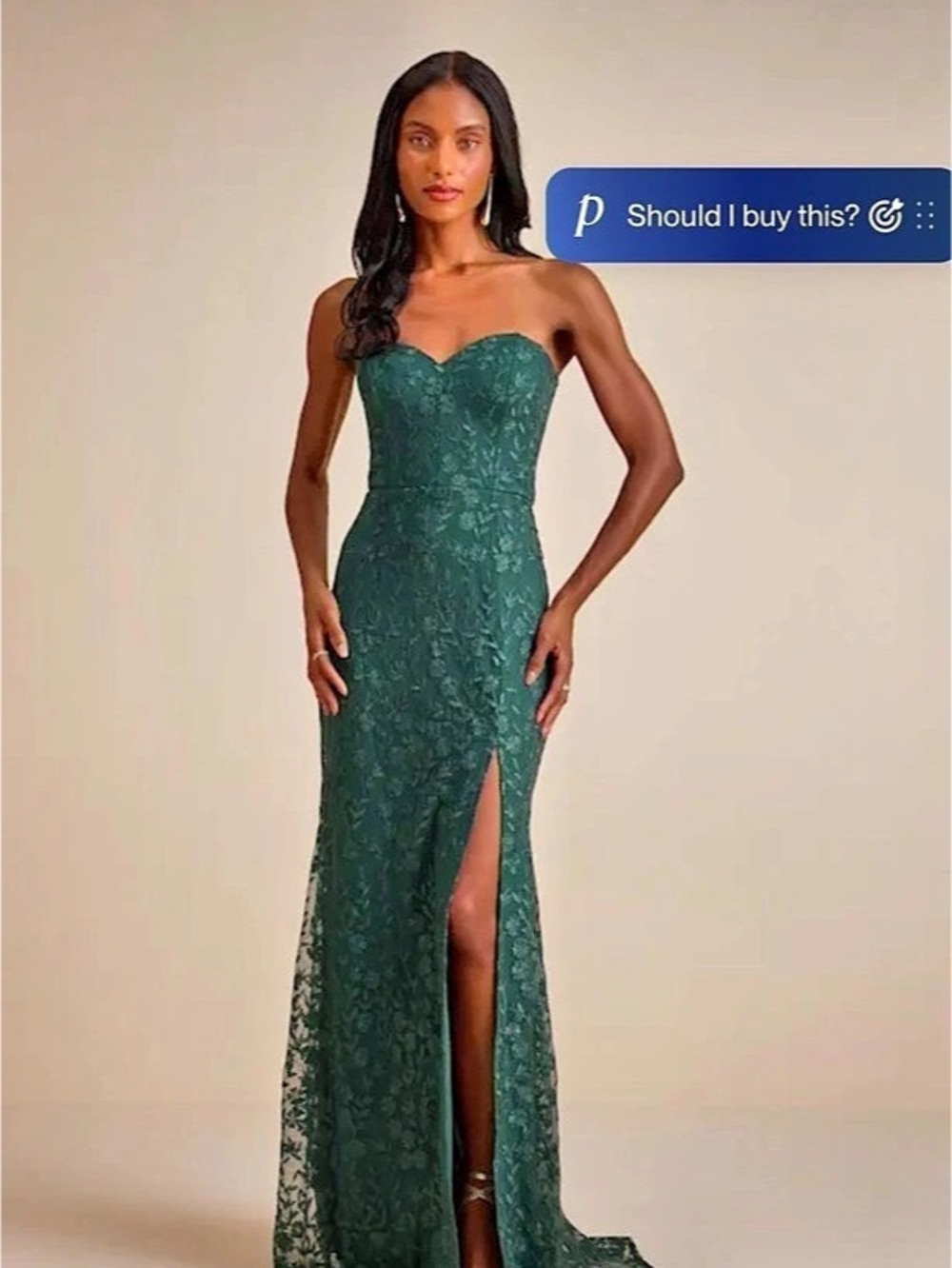 Lulus Romantic Beauty Green Floral Embroidered Strapless Maxi Dress